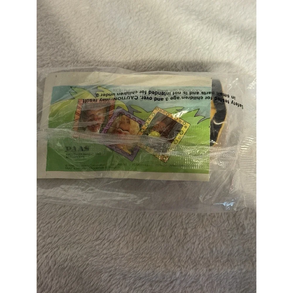 1987 McDonalds Paas Zoo-Face Masks Halloween Makeup‎ Activity Lot of 3